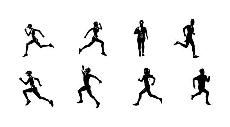 vector illustration of running athlete silhouette 38010726 Vector Art ...