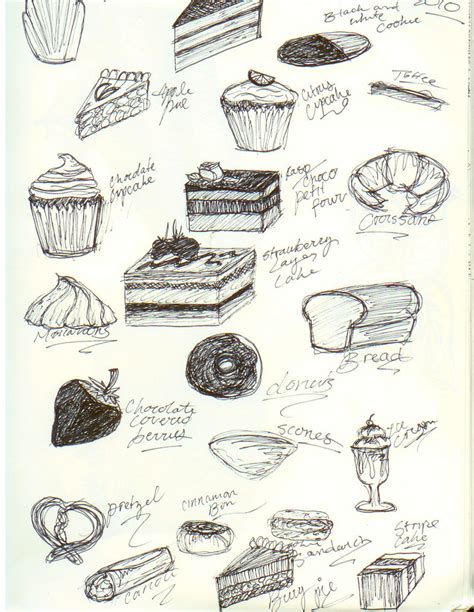 Pastry in Sketch form by Hellenabox-Mellark on DeviantArt