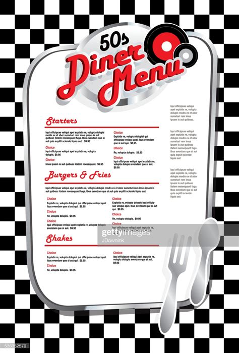 50S Diner Sign Template - Printable Word Searches