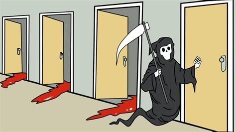 Create meme "the door meme, the grim Reaper meme, death with a scythe ...