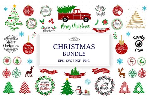 Christmas Bundle SVG files By SVG Cut Studio | TheHungryJPEG