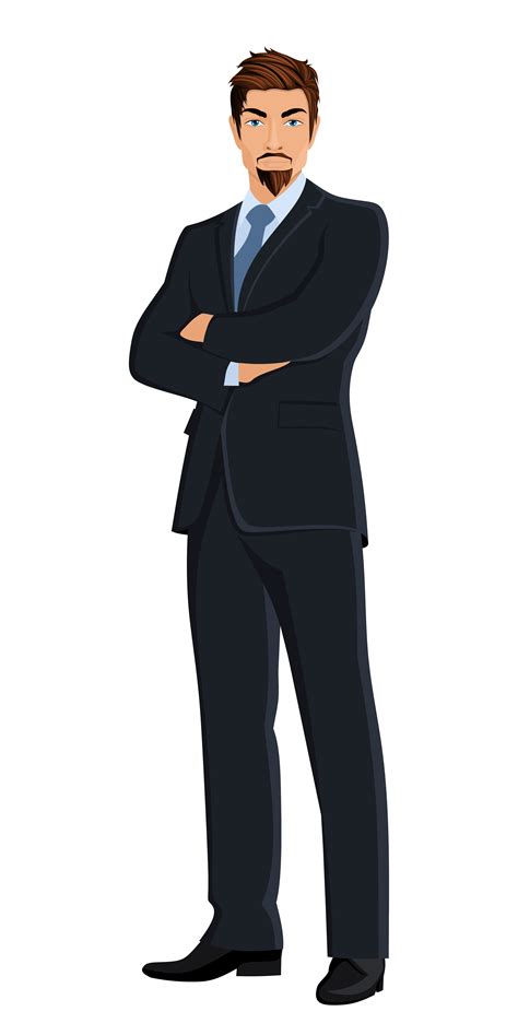 Business man isolated on white 453872 Vector Art at Vecteezy