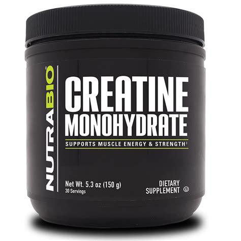 NutraBio Creatine Monohydrate - Micronized and Pure Grade