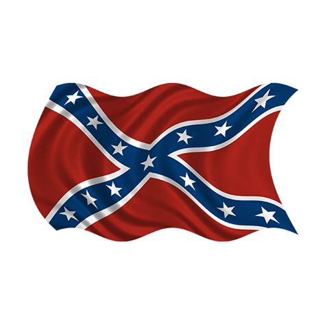 Rebel Confederate Waving Flag (LH) Sticker Decal - Rotten Remains