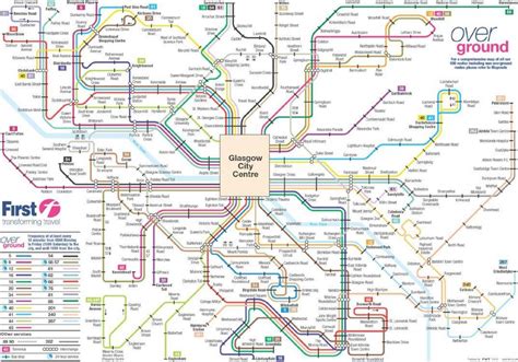 Glasgow rail map - Glasgow rail network map (Scotland - UK)