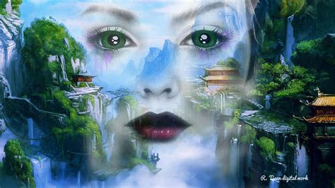 Fantasy landscape Digital Art by Roy Tjoen - Fine Art America