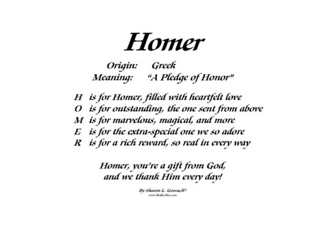 Meaning of Homer - LindseyBoo