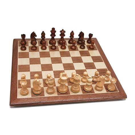 French Staunton Chess Set – Weighted Pieces & Walnut Wood Board 19 in ...