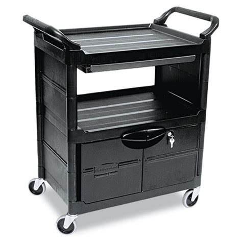 Heavy-Duty Polypropylene Utility Cart with Drawer | Ultimate Office