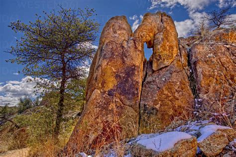 A granite rock formation along the Hole in the Wall Trail in ...