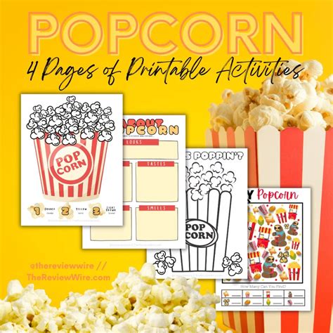 4 Free Printable National Popcorn Day Activities | The Review Wire