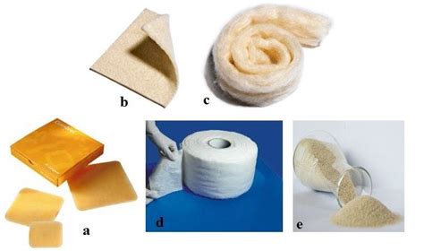 a) Alginate wound healing [19], b) Sheet alginate wound dressing[20],c ...