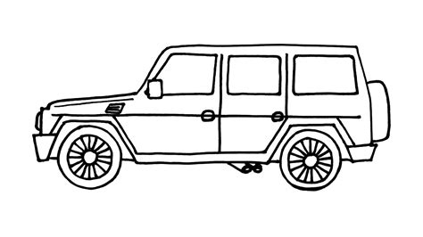 How to Draw a Mercedes-Benz G-Class - Mercedes Car Drawing Easy - YouTube