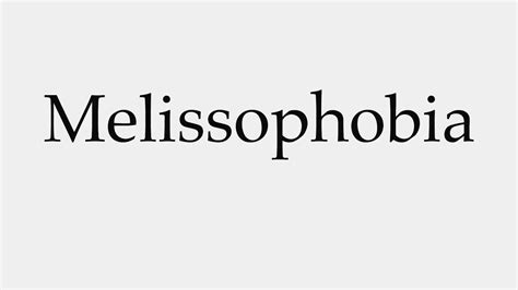 How to Pronounce Melissophobia - YouTube