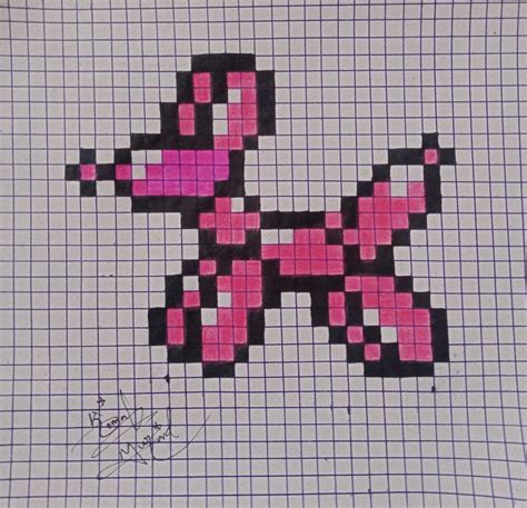 Balloon Dog 🐕 Pixel Art my first pixel art nel 2024 | Disegni semplici ...