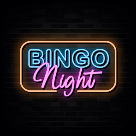 Premium Vector | A neon sign for bingo night with the words bingo night ...