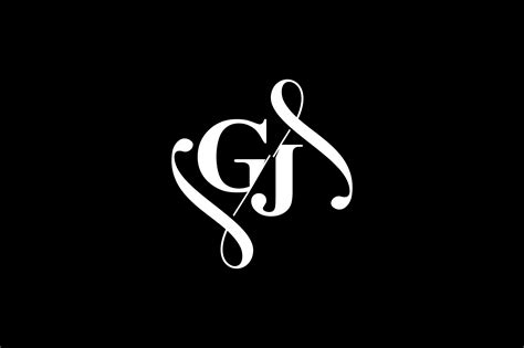 GJ Monogram logo Design V6 By Vectorseller | TheHungryJPEG