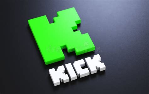 Kick Logo in Neon on Green Background Editorial Photography ...