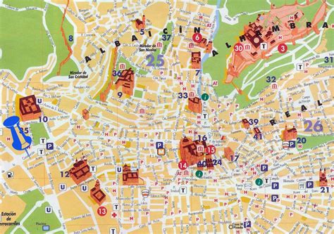 Map Of Granada Spain Streets | Adams Printable Map