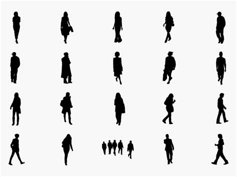 Cut Out People Silhouette, HD Png Download - kindpng