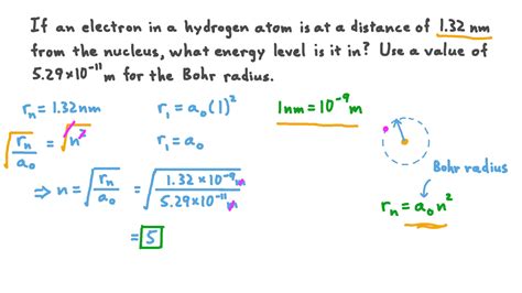 Question Video: Determining Electron Energy Level Using the Bohr Model ...