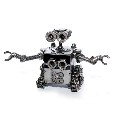 Wall E Robot Metal Sculpture Recycled : Scrap Metal Sculpture Handmade