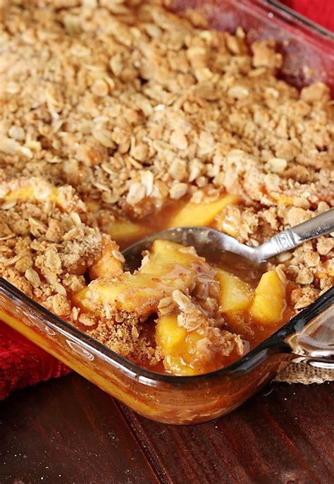 Fresh Peach Crisp | The Kitchen is My Playground