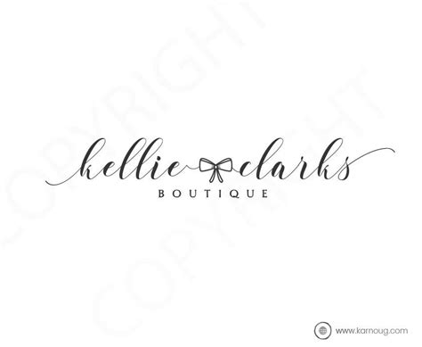 Bow Logo Boutique Logo Hair Bow Logo Premade Logo Watermark | Etsy