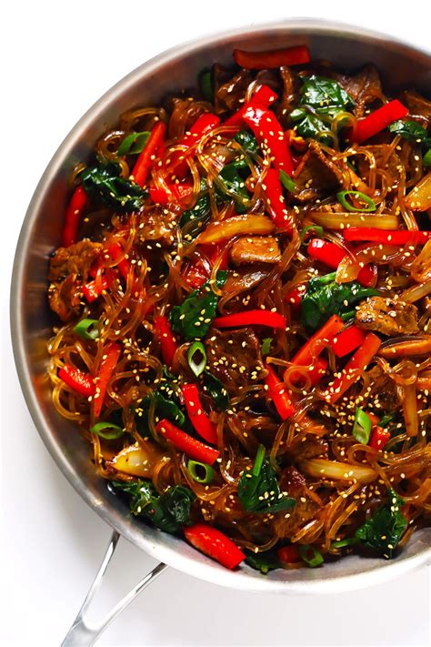 Japchae (Korean Noodle Stir-Fry) | Gimme Some Oven