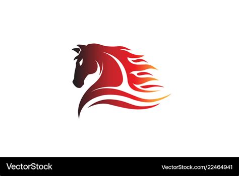 Horse red logo Royalty Free Vector Image - VectorStock