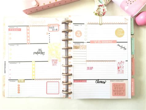 Plan Create Repeat: WEEKLY PLANNER LAYOUT INSPIRATION: Horizontal Happy ...