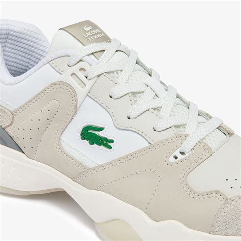 Men's T-Point Leather and Suede Trainers | LACOSTE