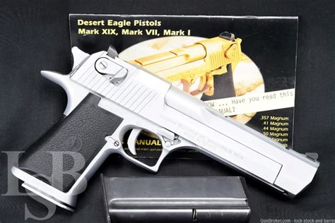 Magnum Research IMI Desert Eagle MK XIX Mark 19 .50 AE Hard Chrome ...