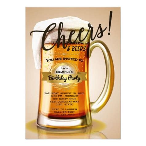 Beer Birthday Invitations | Zazzle.com | Beer birthday, Beer birthday ...