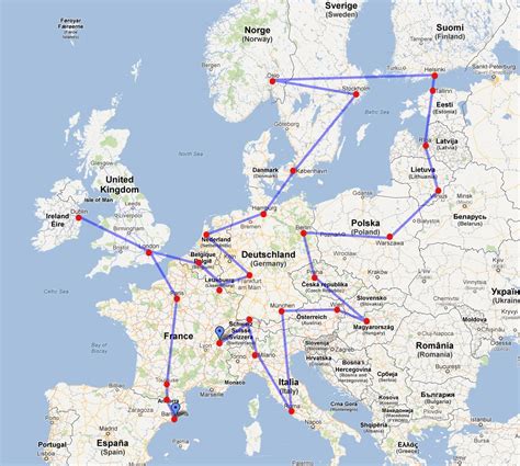 Europe Road Map Free Download | Oppidan Library