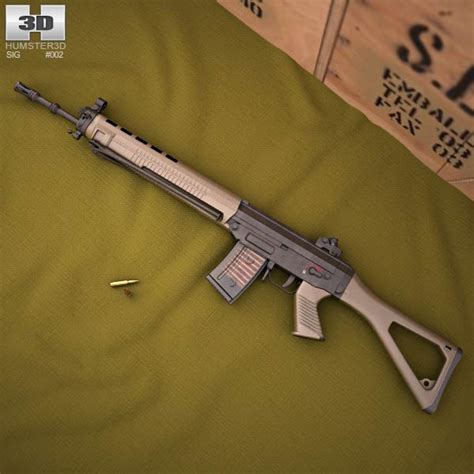 SIG SG 550 3D model - Weapon on Hum3D