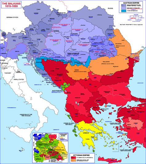 The Balkans, European part of Ottoman Empire and Austria 1815-1859 ...