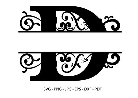 Split Monogram D Svg - 135+ Popular SVG File