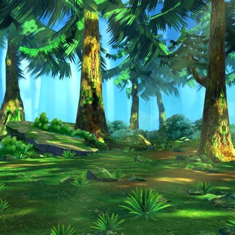 Cartoon Forest Scene 02 3D Model .max - CGTrader.com