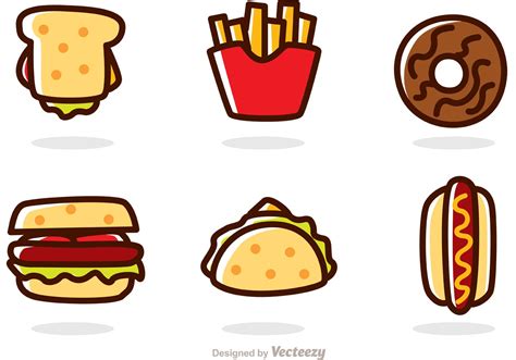 Cartoon Fast Food Vectors - Download Free Vector Art, Stock Graphics ...