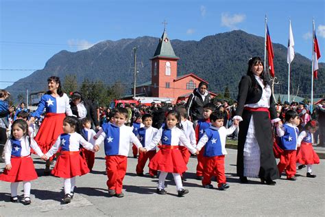 This is a parade celebrating the Fiestas Patrias, Chile's Independence ...