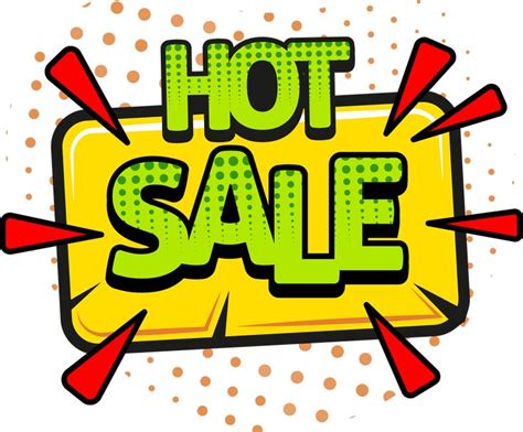 Hot Sale Vector Clipart PNG | Vector free, Sale poster, Comic book style