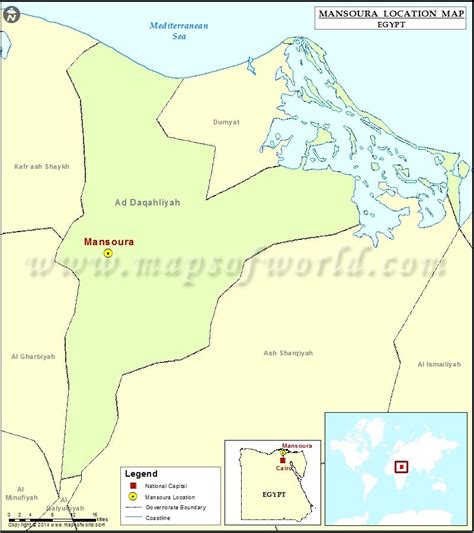 Where is Mansoura | Location of Mansoura in Egypt Map