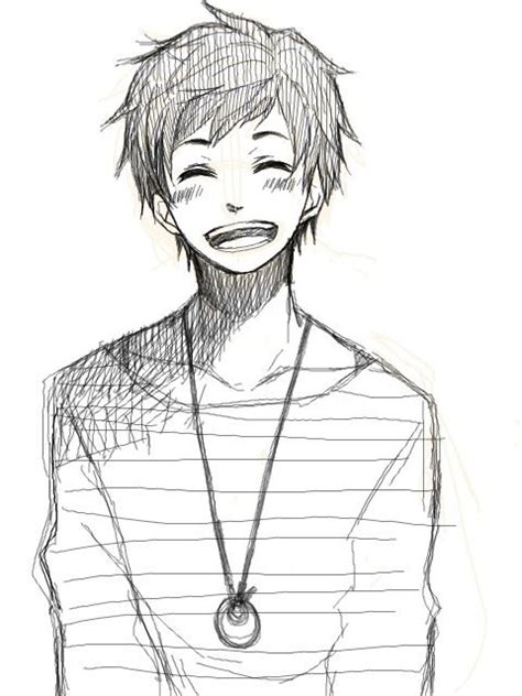 smile - anime boy | Anime boy sketch, Anime drawings boy, Boy drawing