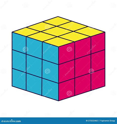 Flat rubik cube stock vector. Illustration of mind, difficult - 273222462