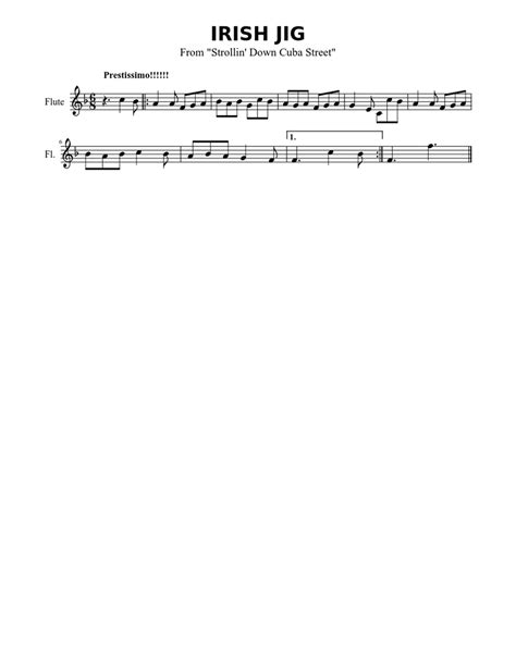 Irish Jig Sheet music for Flute (Solo) | Musescore.com