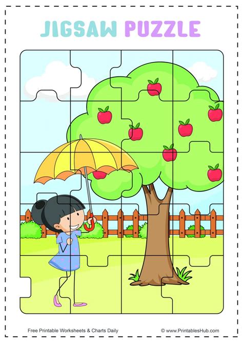 Free Printable Jigsaw Puzzles For Kids [PDF] + Blank Template ...