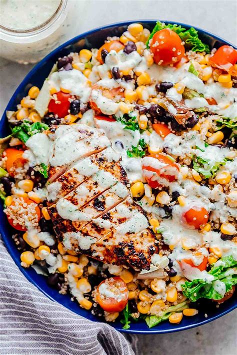 Southwest Chicken Quinoa Bean Salad - Hearty and Healthy!