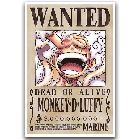 Luffy Wanted Poster With Hd Quality Luffy Bounty Luffy One Piece Comic ...