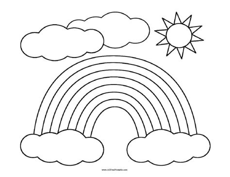 Coloring Pages For Kids Unicorn Rainbow ~ Coloring Page